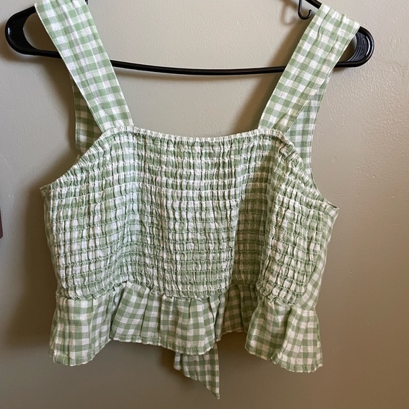 American Eagle Two Piece green gingham check set - Picture 2 of 3